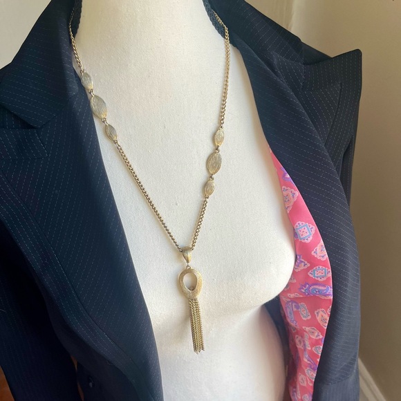 Allen B pinstriped suit jacket with paisley lining. - Picture 13 of 16